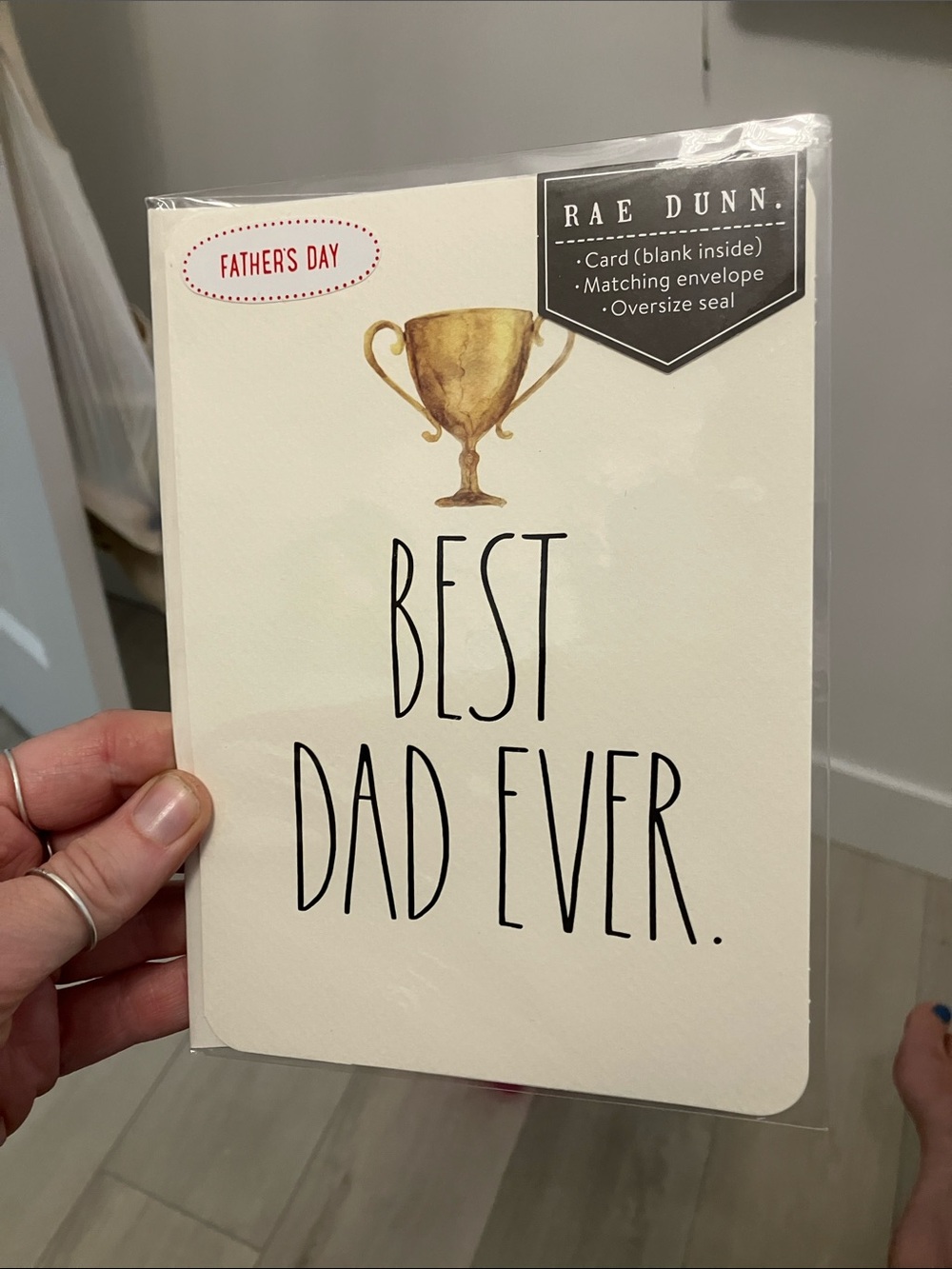 Rae Dunn Fathers Day card - "Best Dad Ever." New in package